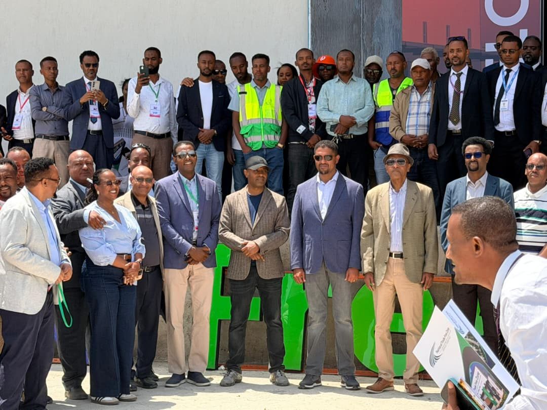 Senior federal and regional government leaders visiting the National Trade Free Zone site, Geda Special Economic Zone, Mojo, June 2026